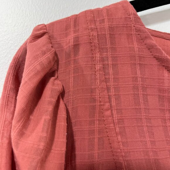 Bananna Republic NWT Cottagecore Mini Shift Dress in Dusty Cedar [size M] - Picture 5 of 10